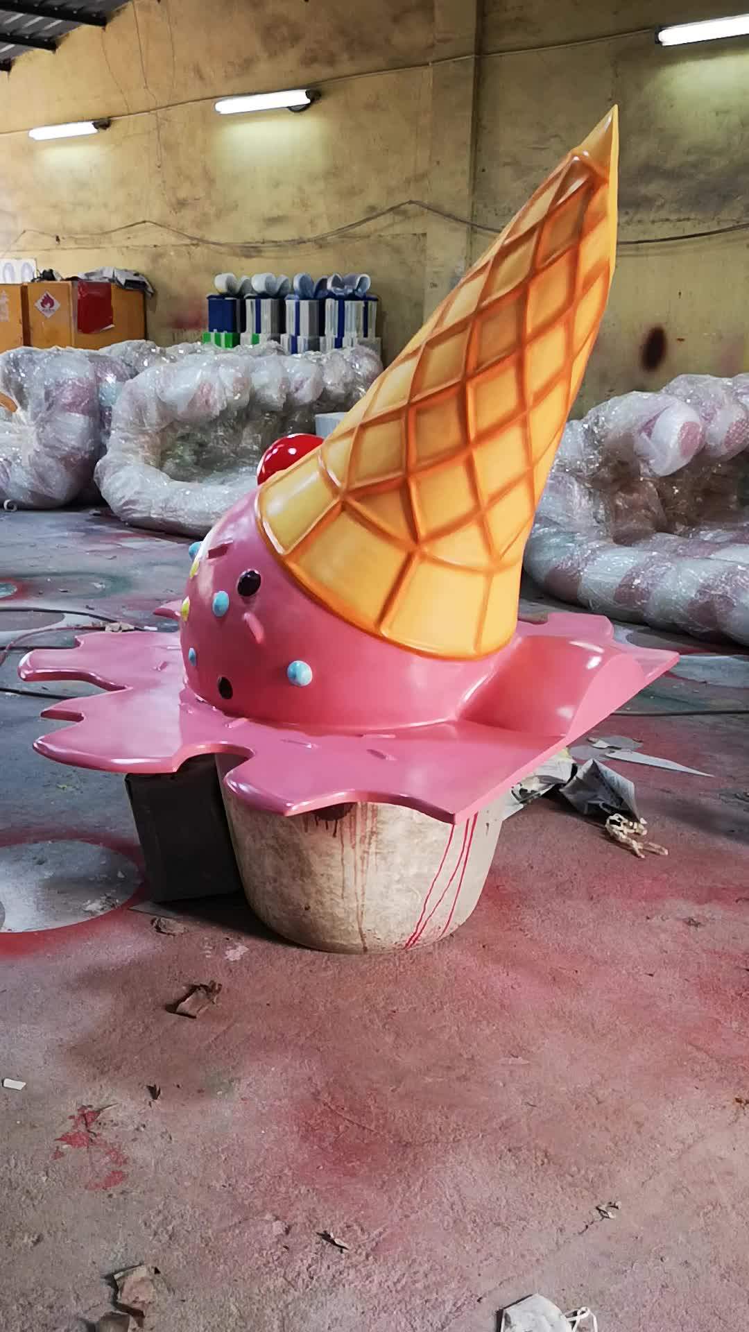 New Arrival 2020 Customized Decorative Ice Cream Shop Decoration Ice