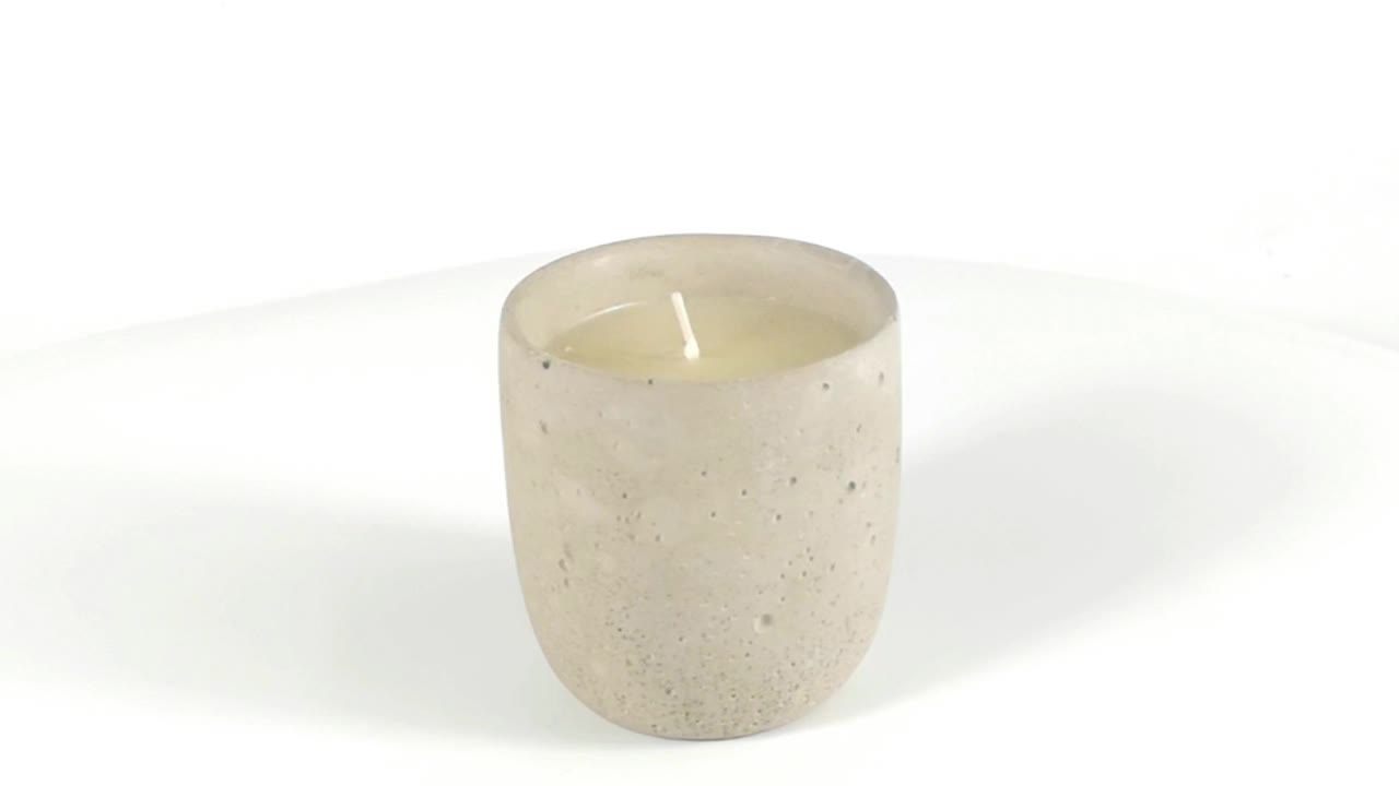 2018 Popular Concrete Cement Candle Jars Unique Candle Vessel Container