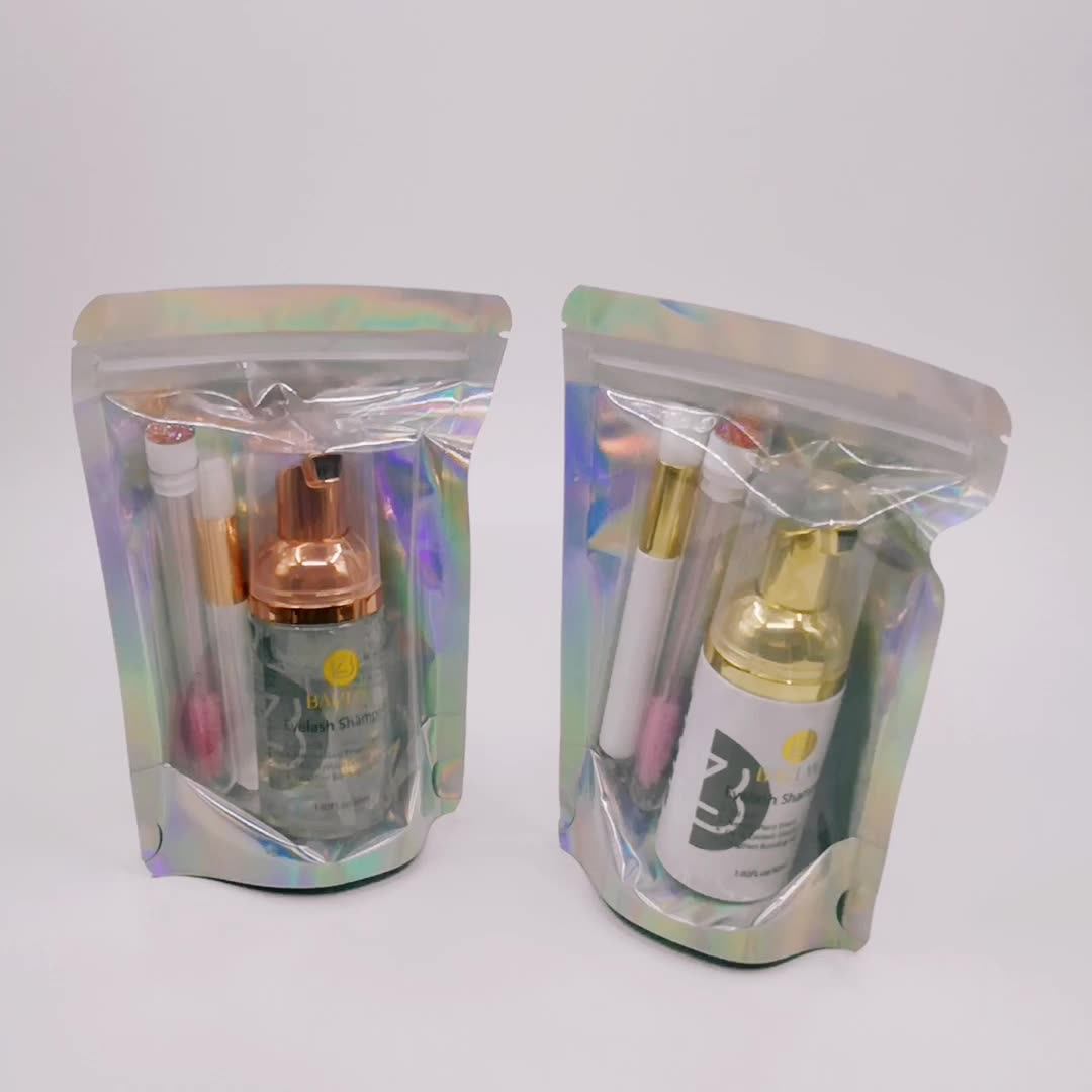 Private Label Professional Salon Use Lash Bath And Cleansing Brush With