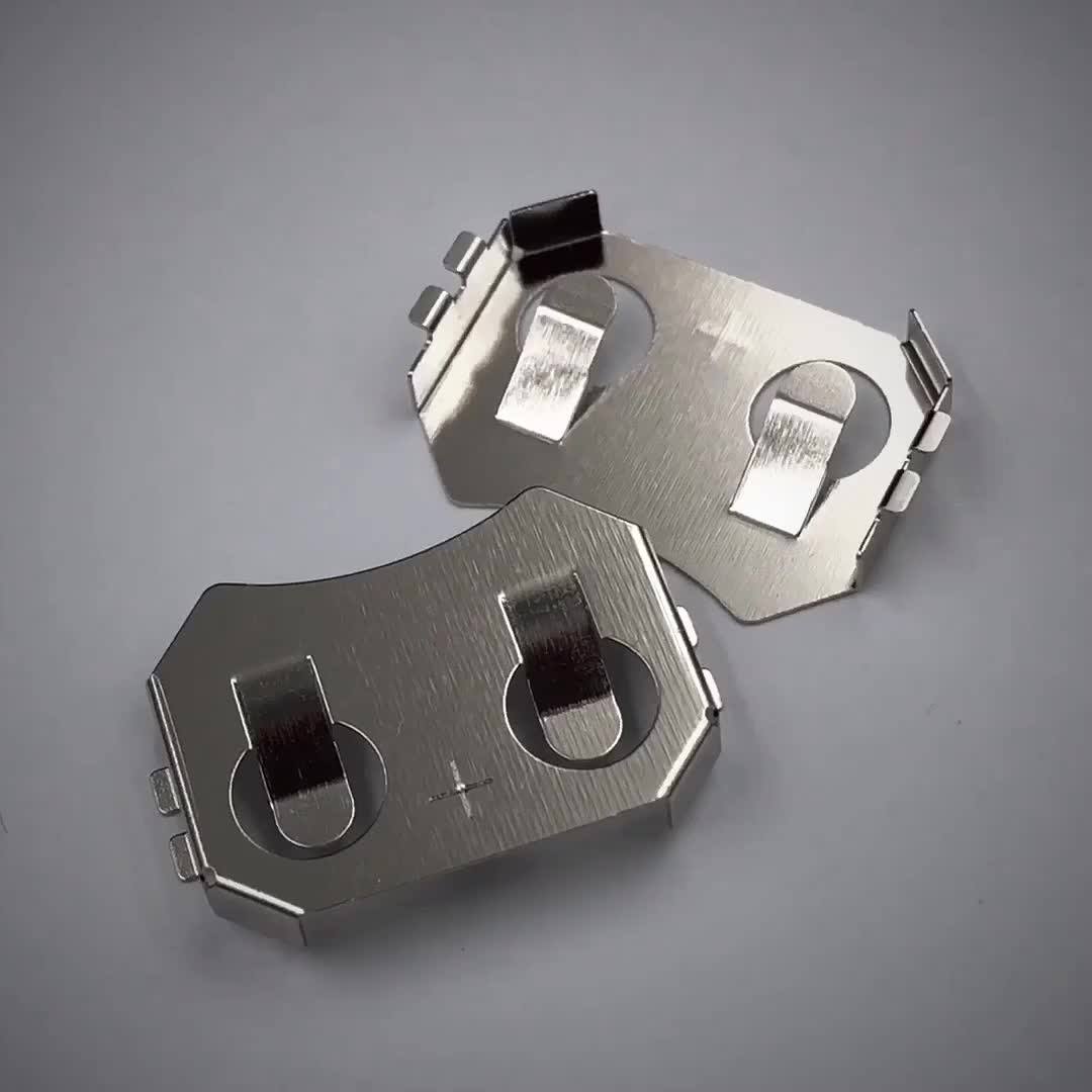 Poding Hot Sale 3v Button Cell Battery Holder Cr2032 Metal Battery Clip
