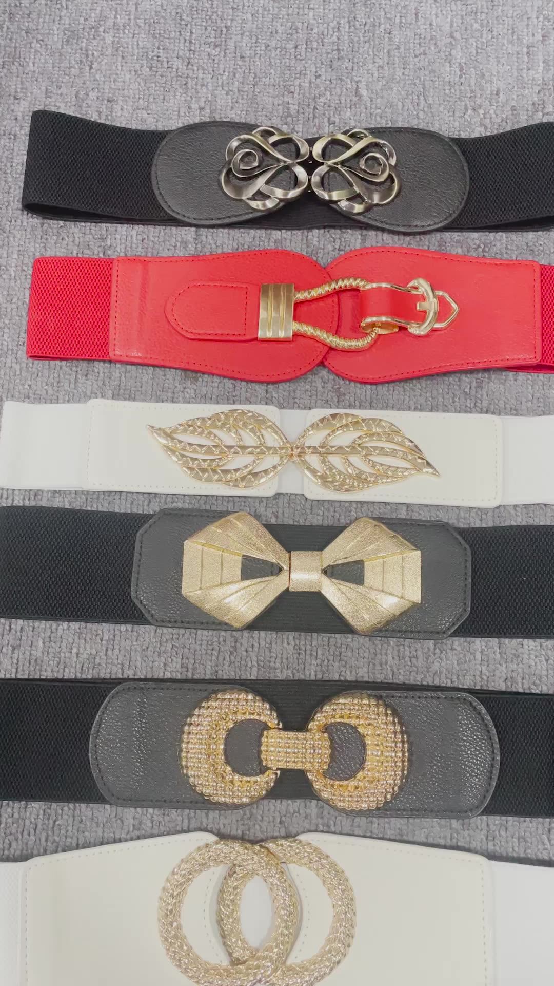 Rhinestone Corset Belt Stretchy, Bling Bling Black Elastic - Main Image