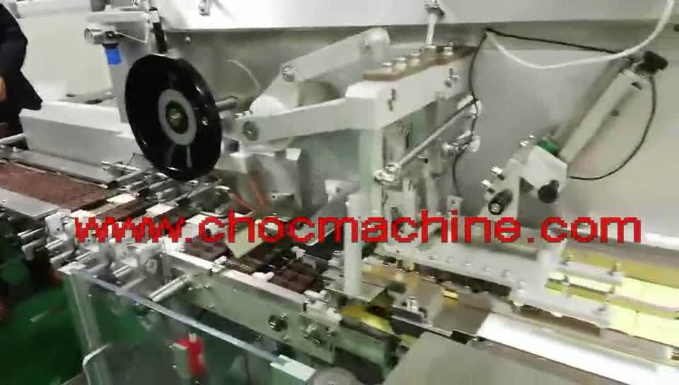 Automatic Chocolate Bar Fold Wrapping Machine For Foil Fold Wrapping Chocolate Blocks Chocolate