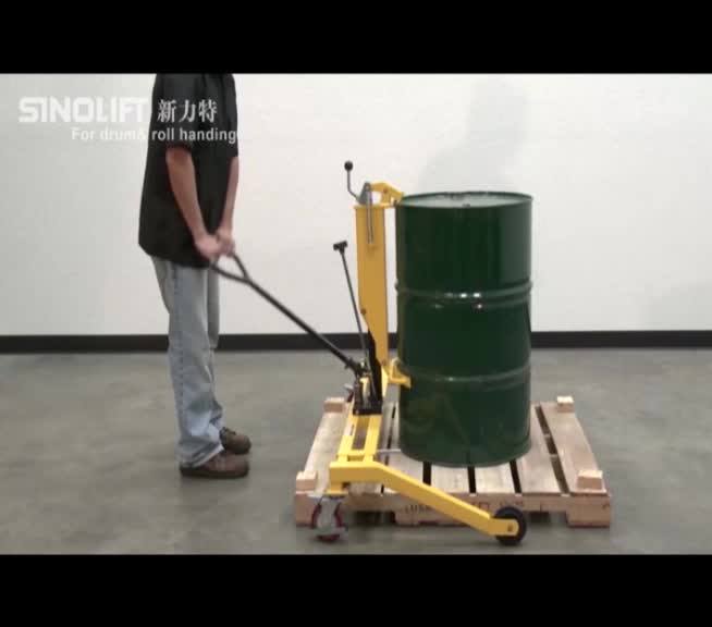 Sinolift DTW 250 Series Hand Portable Hydraulic Drum Dolly with Wide