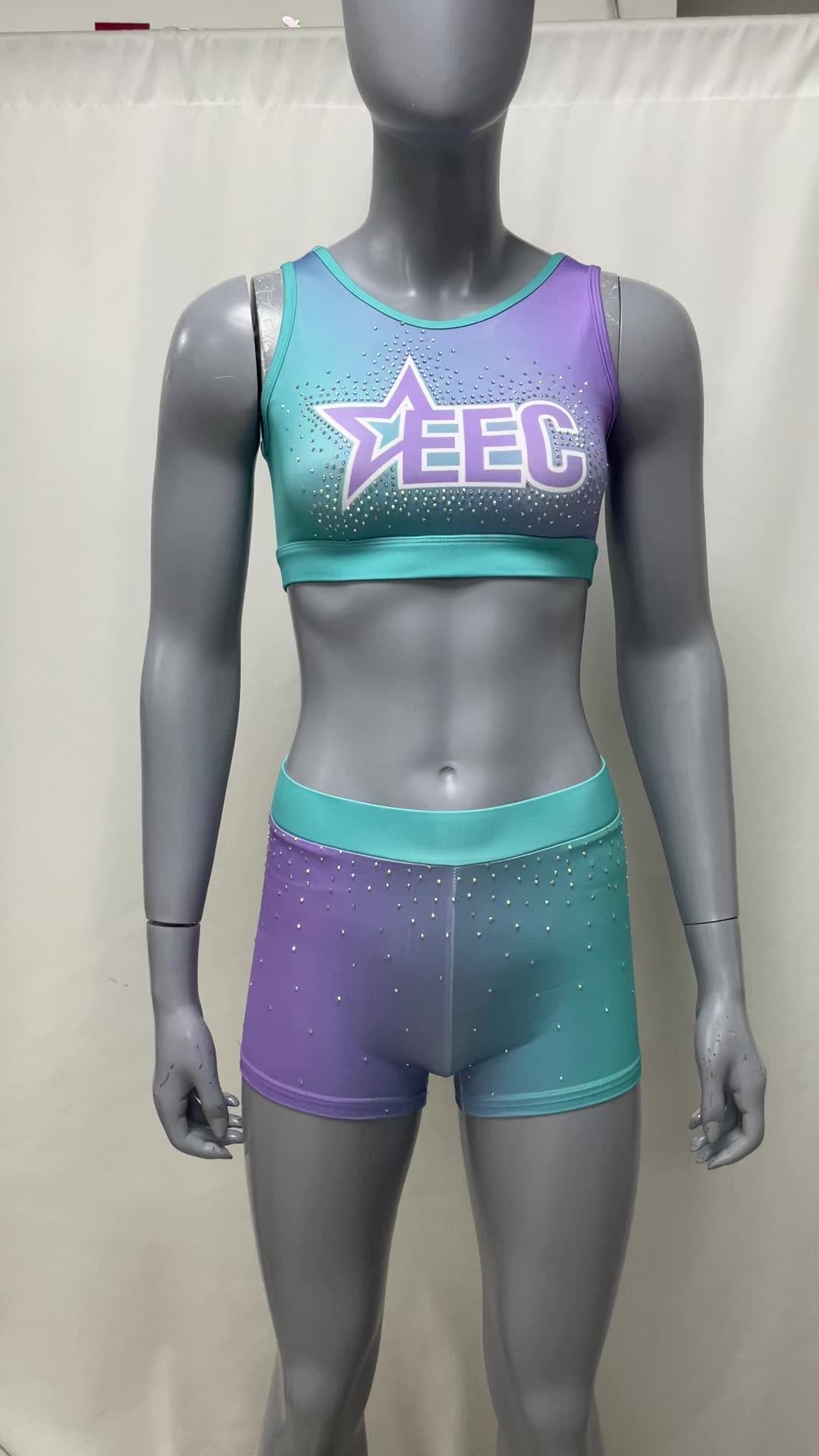 Wholesale Cheer Practice Wear Customized Spandex New Design Crop Top