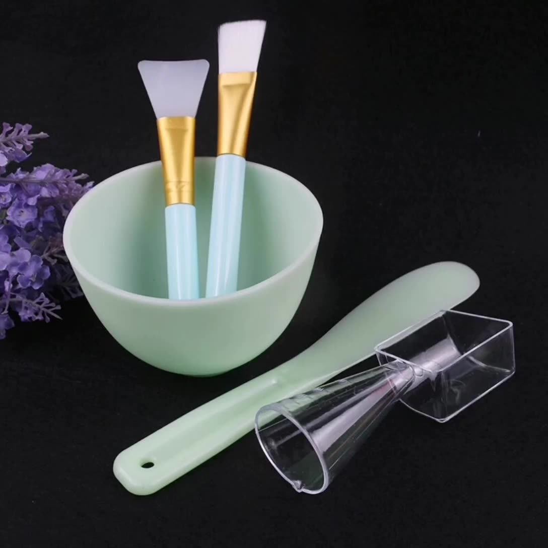 Facial Mask Mixing Bowl Set,Diy Silicone Facial Mask Mixing Tool With