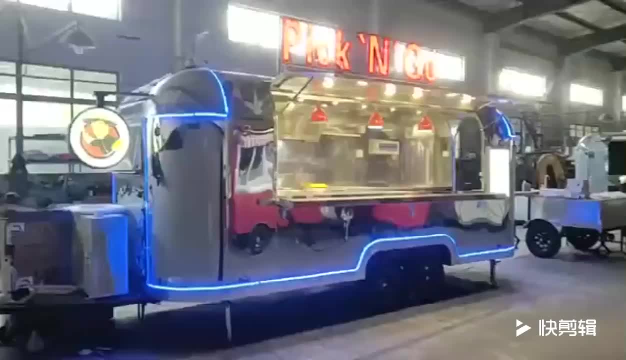 Solar Power Container Food Truck Usati Vendita Refrigerated Food Carts