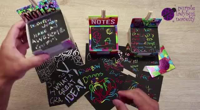 rainbow scratch off mini notes