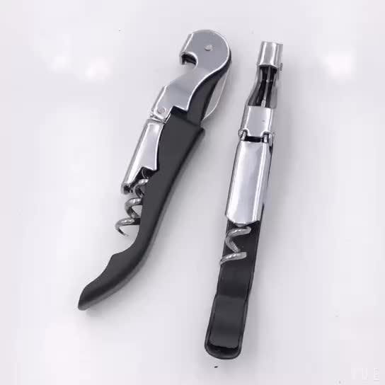 White Costom Italian Bottle Opener Plastic Corkscrew Wine Opener Set