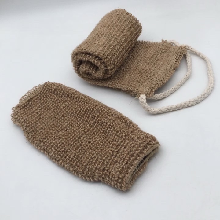 Durable Bamboo Fiber Exfoliating Scrub Bath Glove Exfoliating Cleaning