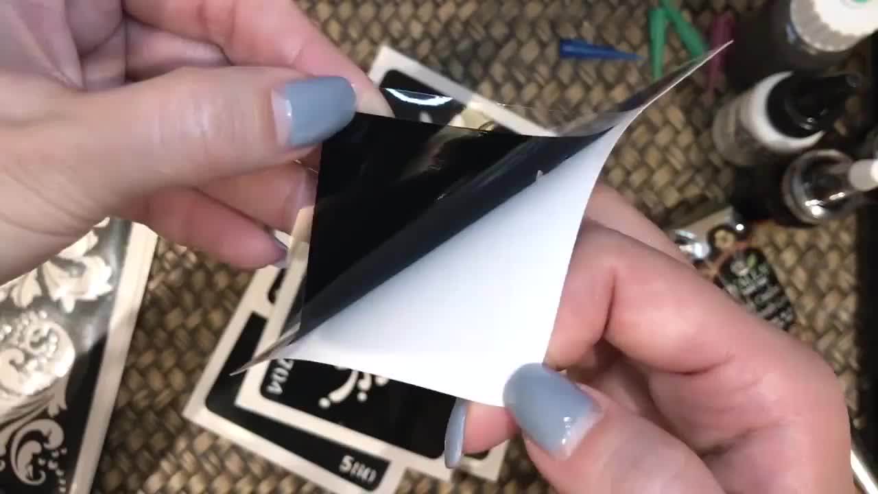 Hot Sale Henna Sticker Tattoo Stencils Wholesale Reusable Glitter