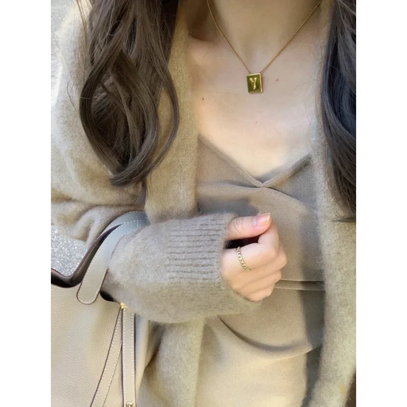 Кардиган, милый цветной свитер, куртка, oversize