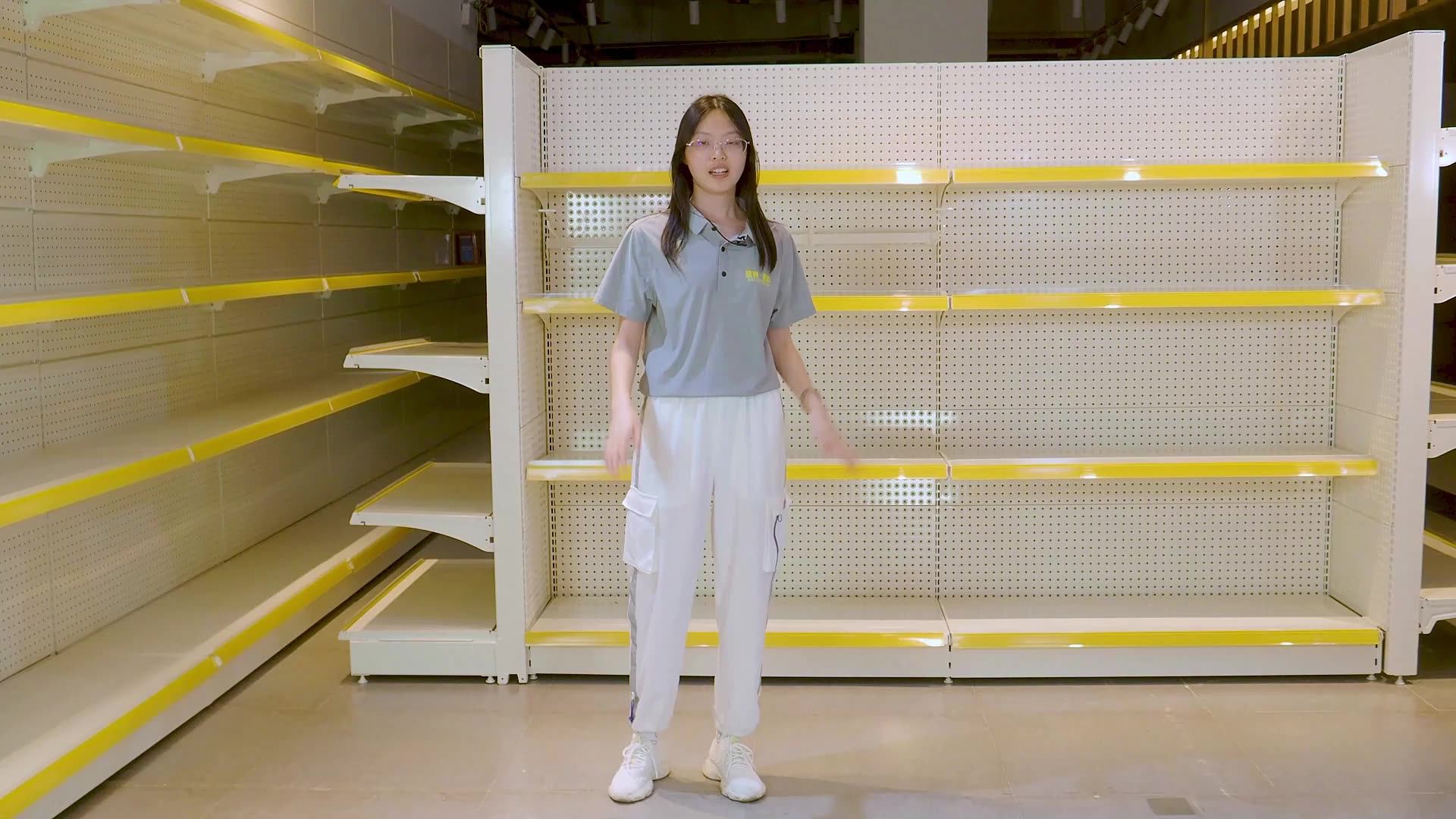 Convenience Store Gondola Standing Shelf Supermarket Steel Customized