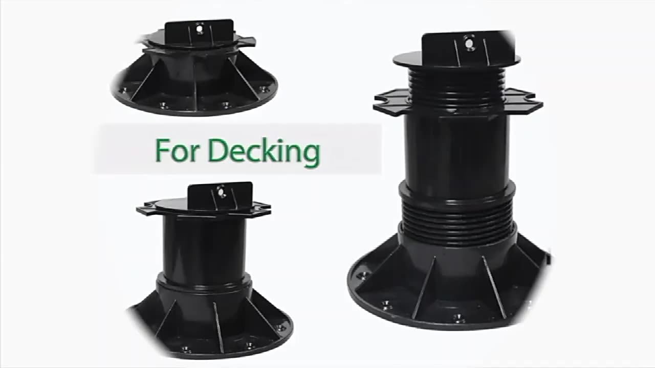 New Deck Pedestal System With Aluminum Joist Plastic Pedstal For Wpc