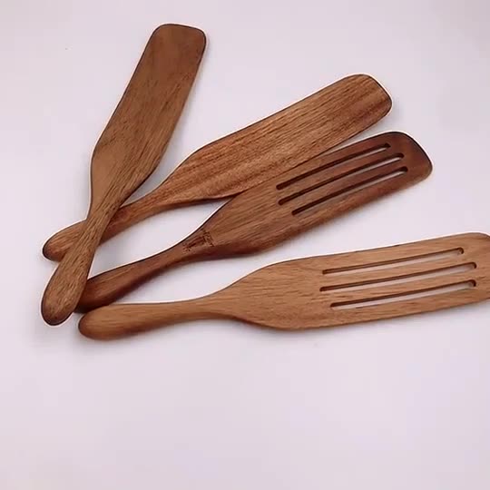 teak spurtle set