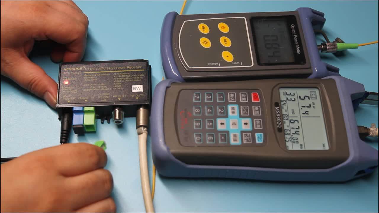 Ftth Optical Receiver With Wdm High Level Two Output 100dbuv Optical