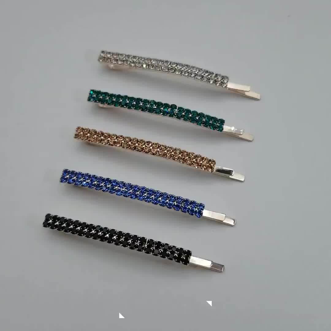 Rhinestone Curved Crystal Bobby Pin Buy Curved Bobby Pins,Fashion