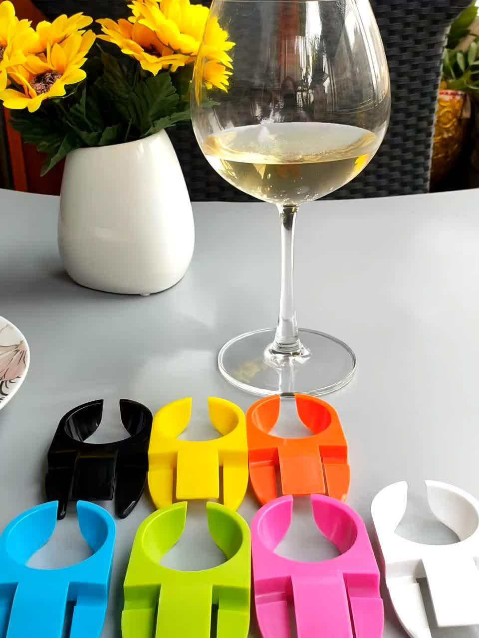 Plastic Vino Wine Glass Holder Plate Clip Buy Plastic Vino Wine Glass