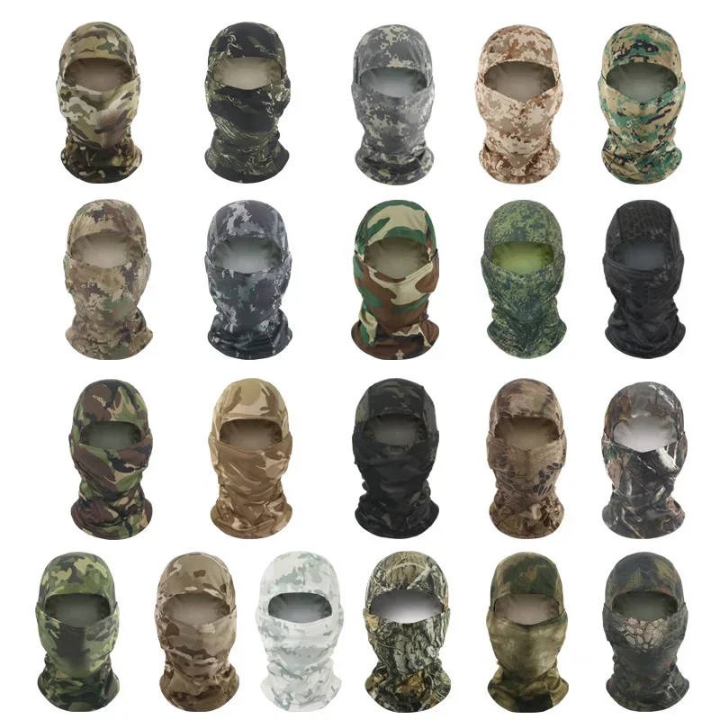 Riding Mask Camouflage Headgear Outdoor Breathable Quick-drying Scarf Sunscreen Face-covering Headscarf Windproof Motorcycle Helmet Cover