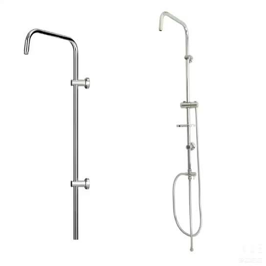Column Shower Stainless Steel Sliding Bar Shower Arm Pipe Wall Mounted