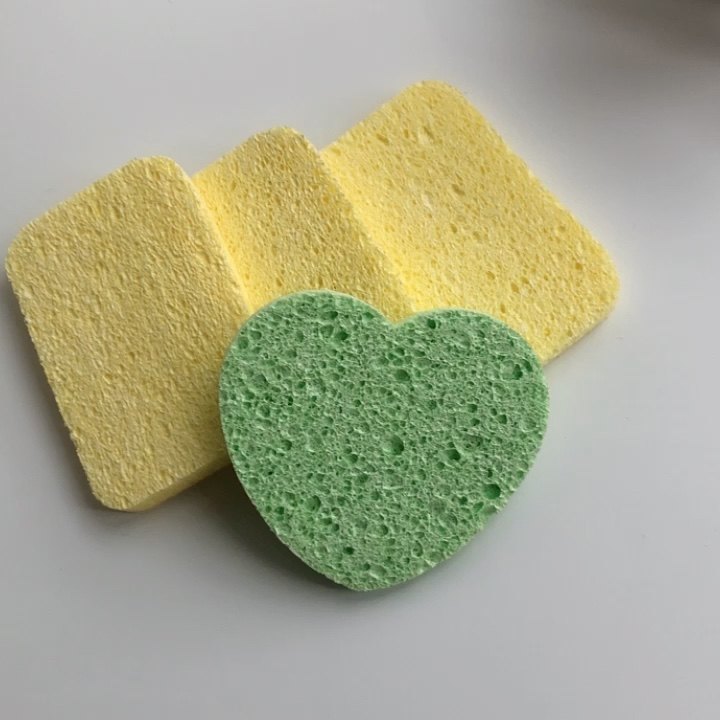 Губка лимонка для мебели. Спонж для лица. Clean sponge. Clean sponge. 90 х 60 х 30(пористая) *50*.