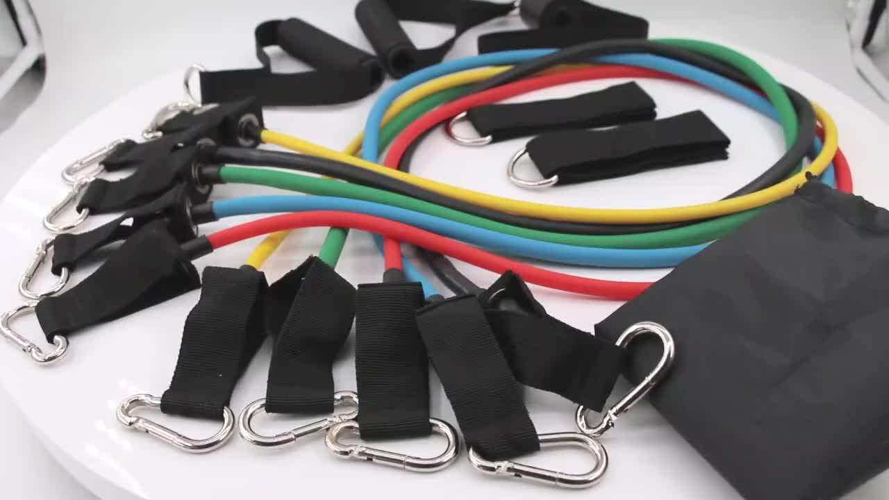 11pcs Resistance Bands Exercise Rubber Bands Latex Resistance Tube Set