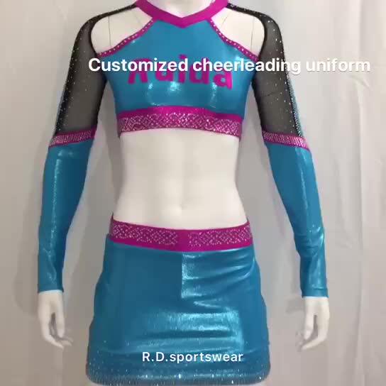 Sparkler Glitter Fully Custom Competition And All Star Cheer Uniforms With Bling Crystal Buy