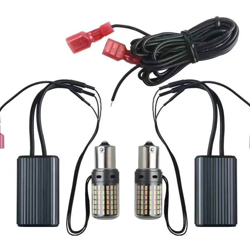 LED two-color turn light with daytime running light BA15S decoding anti-strobe 1156T20 signal light 3 014 120SMD