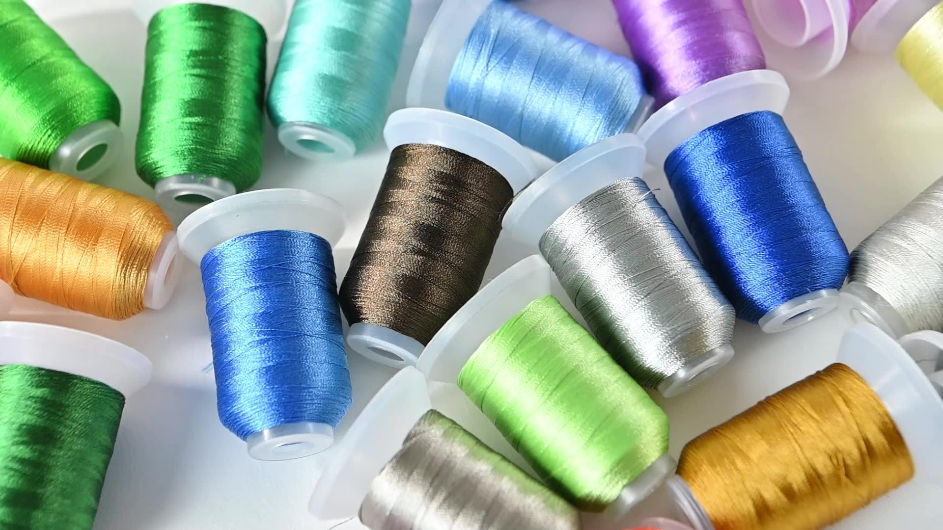 Small Bobbin 40 Colors 100 Polyester Embroidery Thread Set Kit 120D/2