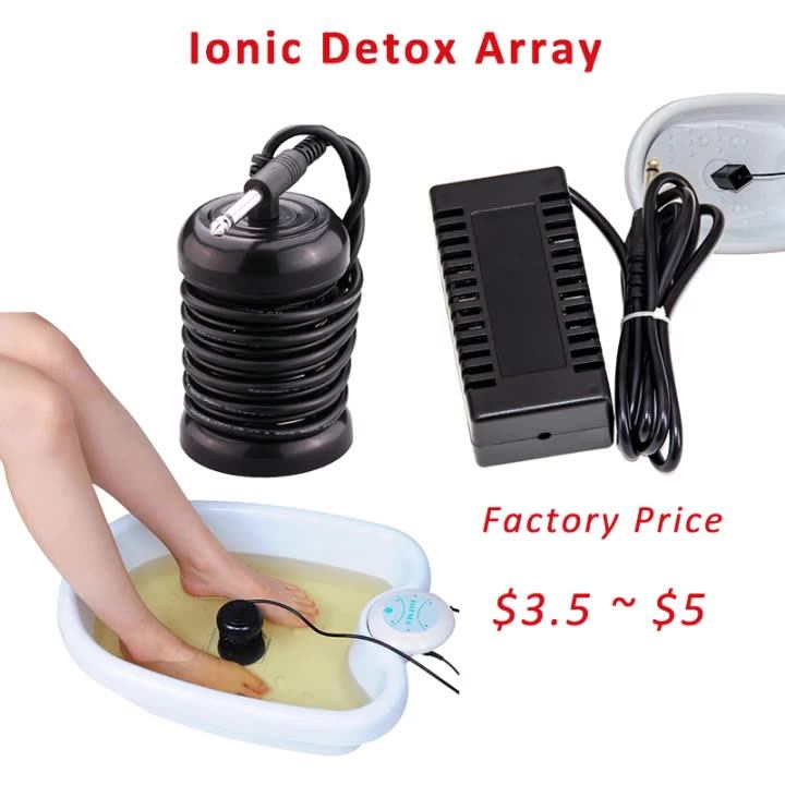 Foot Detox Cleanse Ion Round Stainless Steel Array Aqua Spa Detox Foot