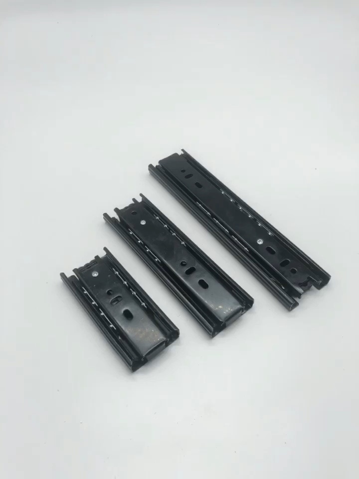 Thickened ultra-short 4-inch 10cm6-inch 15cm8-inch three-section steel ball slide makeup table integral cabinet small drawer track