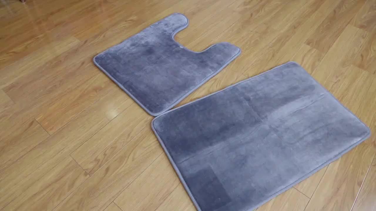 Soft Absorbent Memory Foam Bathroom Nonslip Carpets Bath Mats Rug