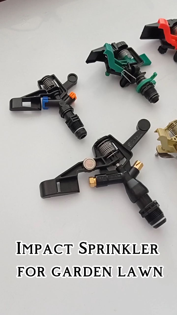 3/4 " Double Nozzles Sprinkler 360 Degree Rotating Plastic Impact