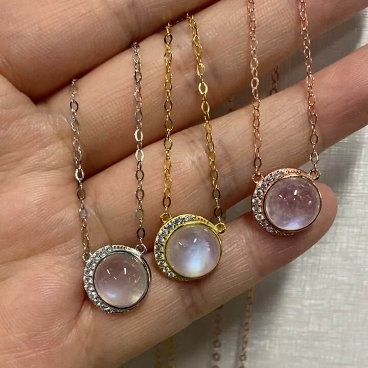 Gold Plated Sterling Silver Moon and Sun Women Luxury Fine Jewelry