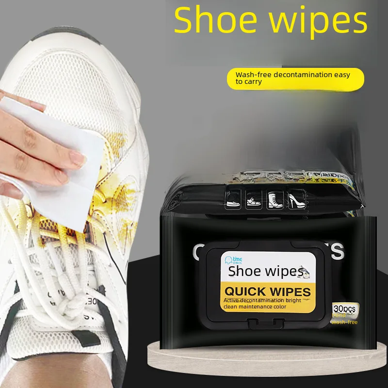 Disposable shoe wipes home white shoes wash-free cleaning wipes 30 sheets factory supply in stock wholesale