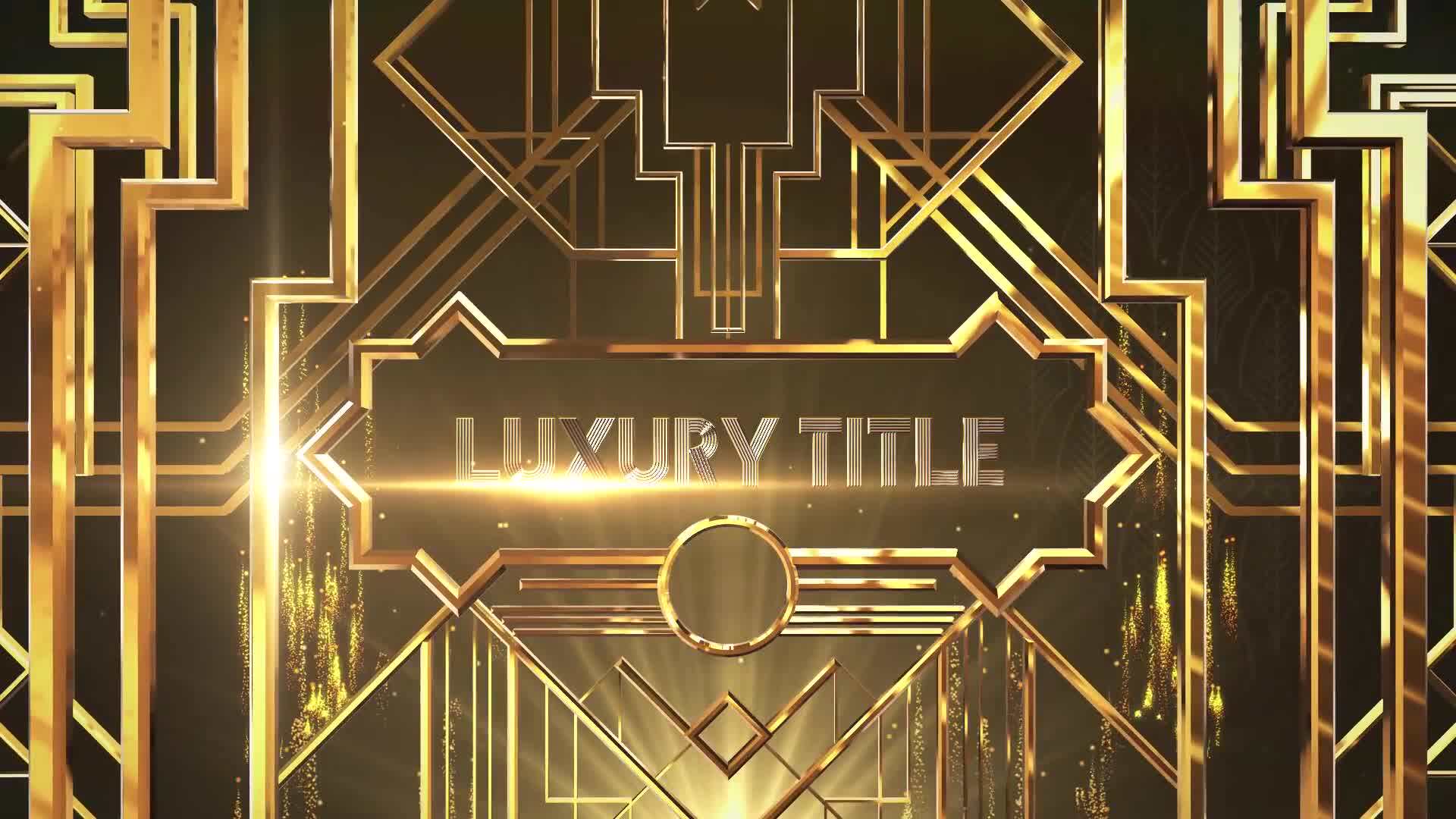 AE模板 大气奢华金色金属立体文字字幕标题企业年会颁奖典礼晚会开场视频宣传片 8.6-天天素材网