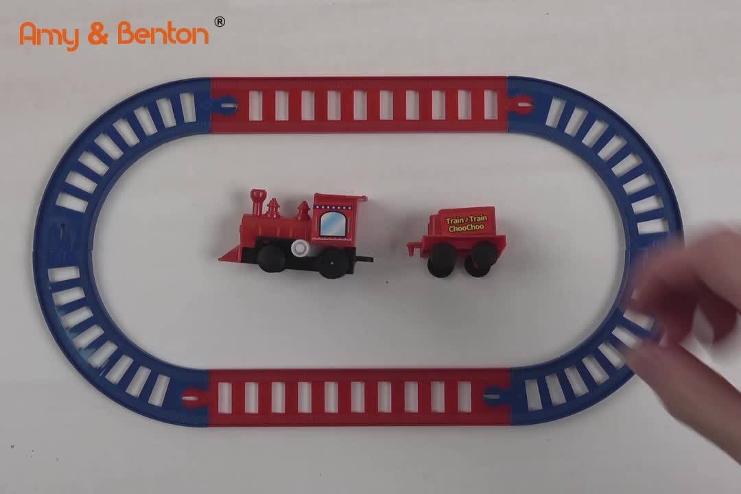 2019 New Products Diy Toys Plastic Slot Car Track Wind Up Train Toy Car