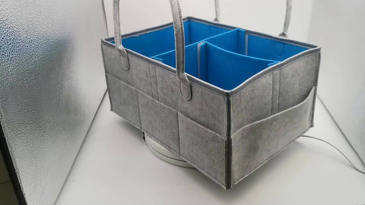 Multiple Pockets Nursery Storage Bin Felt Diaper Caddy Storage