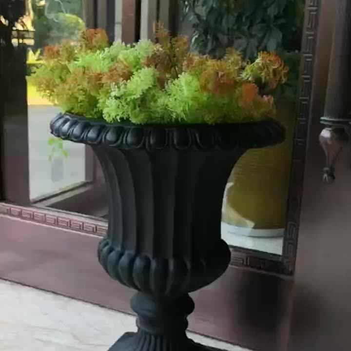 60hcm Classical Outdoor Garden Flower Pot Decorative Fiberglass Urn