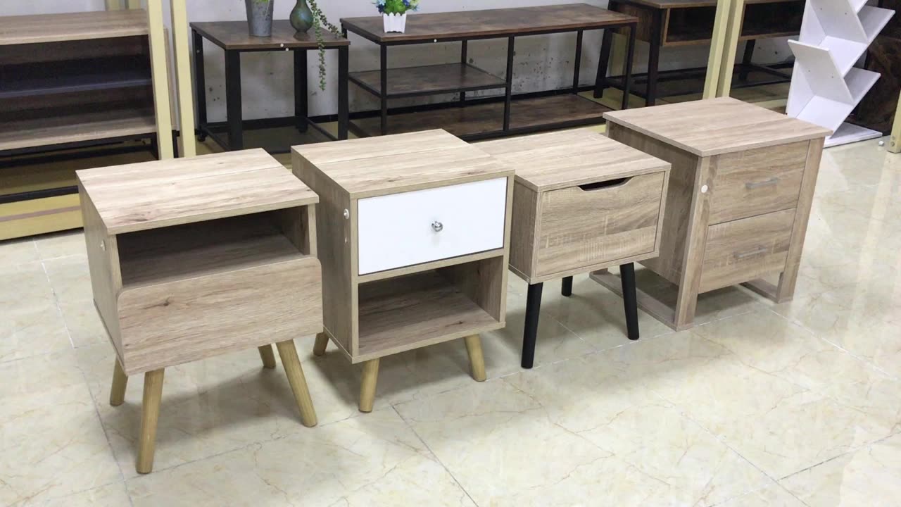 Wholesale Kd Furniture 2 Drawer Table Night Classic Bedside