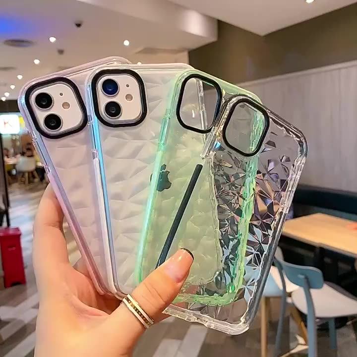 Diamond 3D Anti-Fall Clear Water Ripple Back Cover for Iphone 13 Pro