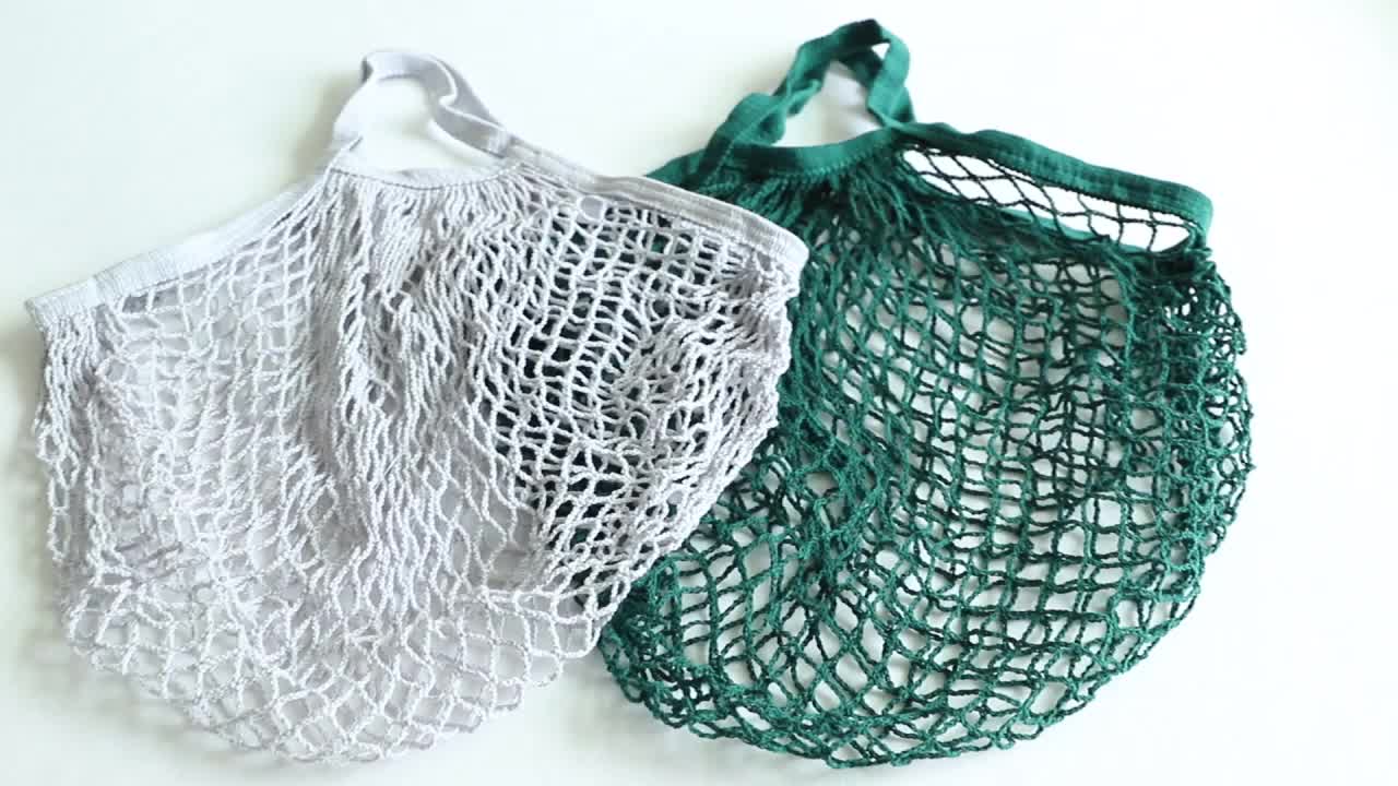 Reusable Biodegradable Mesh Bags Eco Friendly Grocery Shopping Fruit