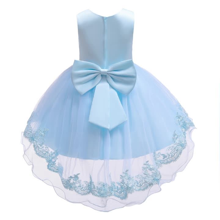 Red Flower Girl Dress For 3 Years Old Princess Dress For Bridesmaid