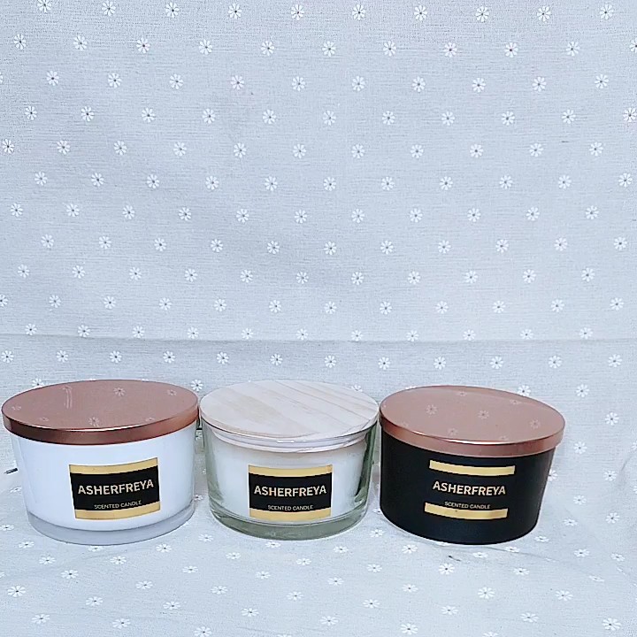 Custom Handmade Duftkerzen Luxury Big 3 Wick Scented Soy Wax Candles