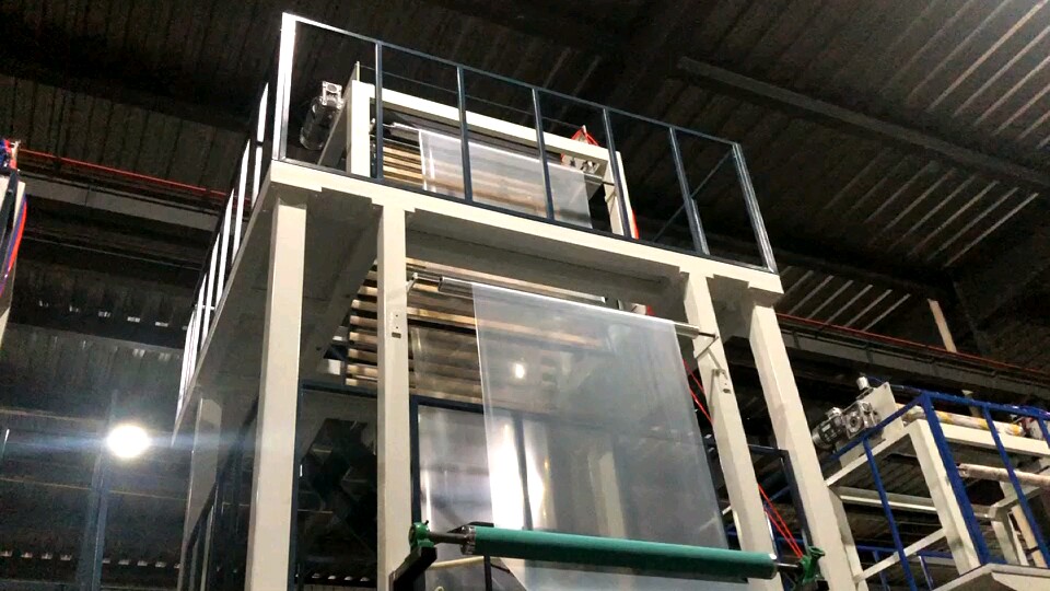 Plastic Film Machine Ldpe Film Blowing Machine Qs-a55 Pe Extrusion Blow ...