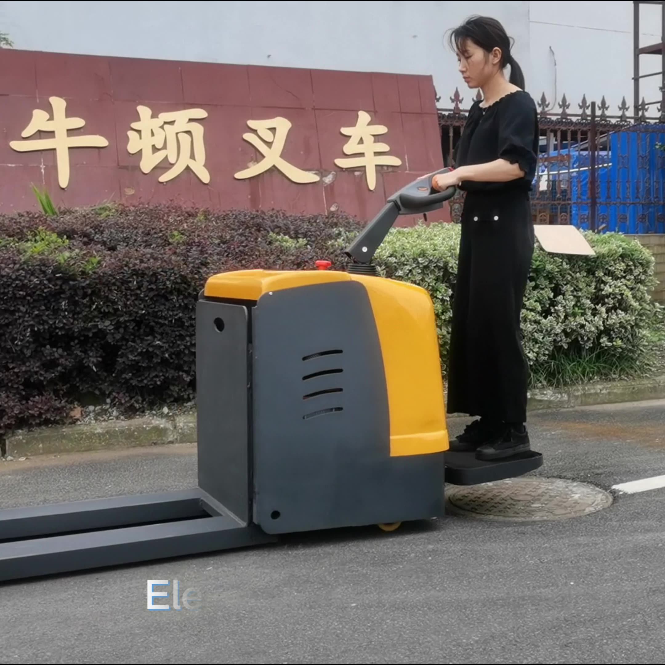 Ac Power Jack Electric Pallet Truck Stand On Power Pallet Jack Electric