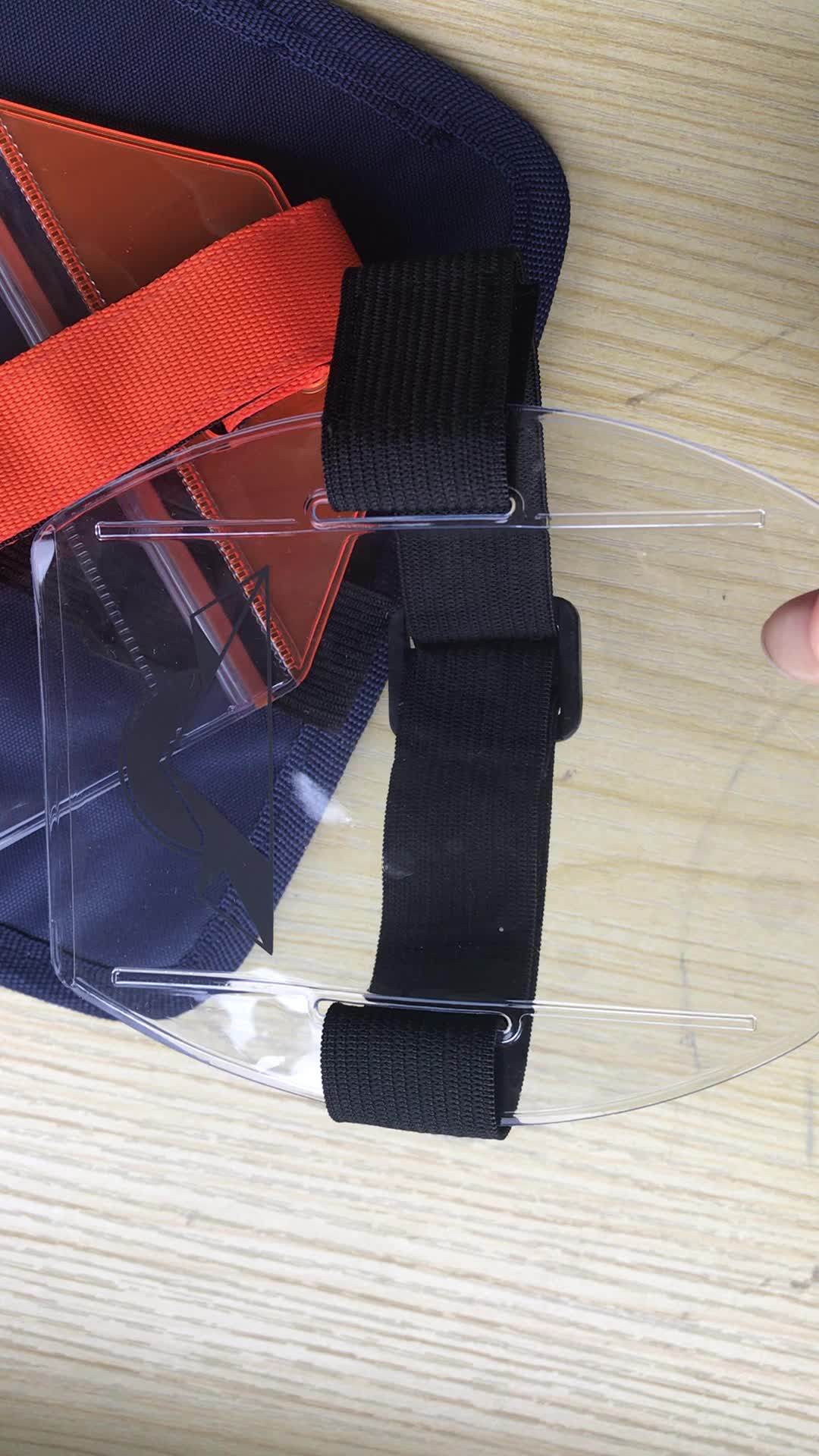 Heavy Duty Reflective Armband Id Badge Holder With Hook & Loop Closure