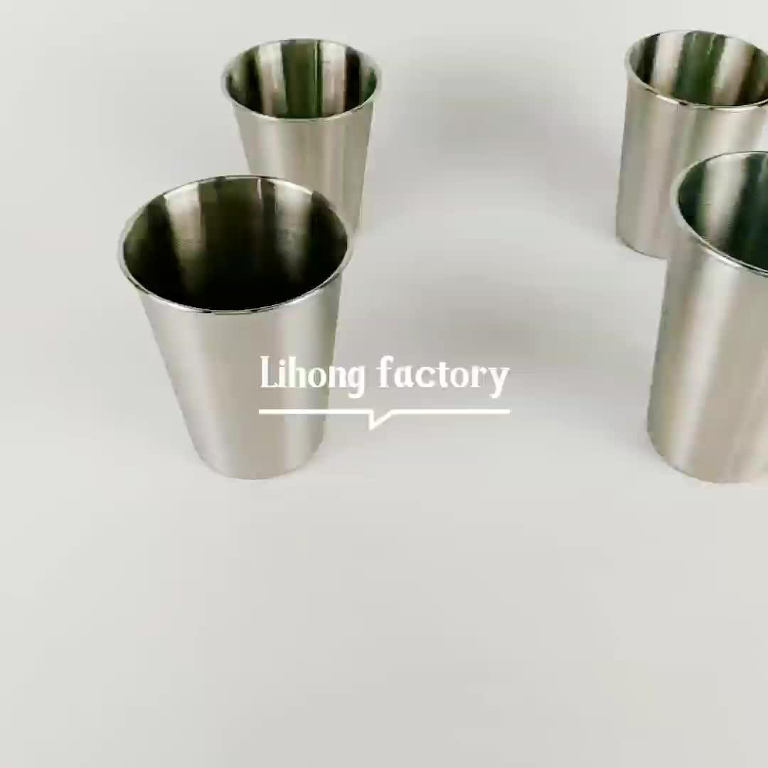 Premium Stackable Durable Metal Cup Stainless Steel Cups 16oz Drinking Glasses Pint Cup Buy