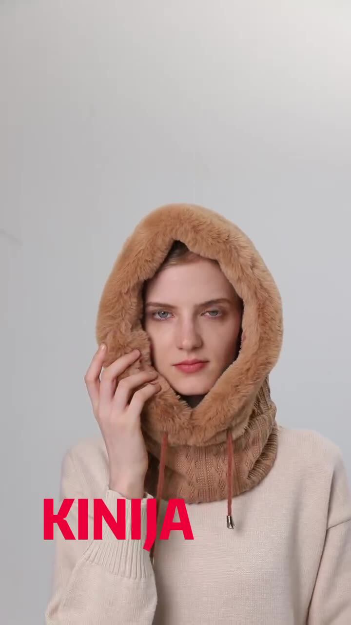 Acheter Cagoule chaude pour femmes, masque facial pour temps froid, bonnet tricoté, couvre-visage chaud, automne et hiver Acheter Cagoule chaude pour femmes, masque facial pour temps froid, bonnet tricoté, couvre-visage chaud, automne et hiver