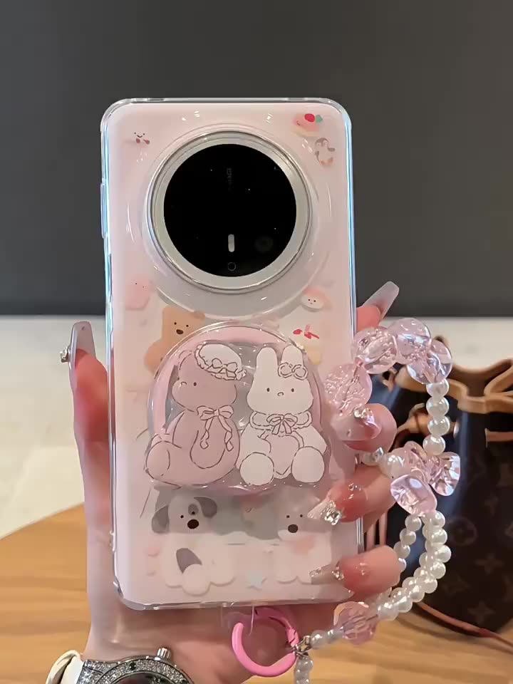 华为Mate70Pro+轻松熊磁吸支架，萌翻天的移动硬件壳来了！✨