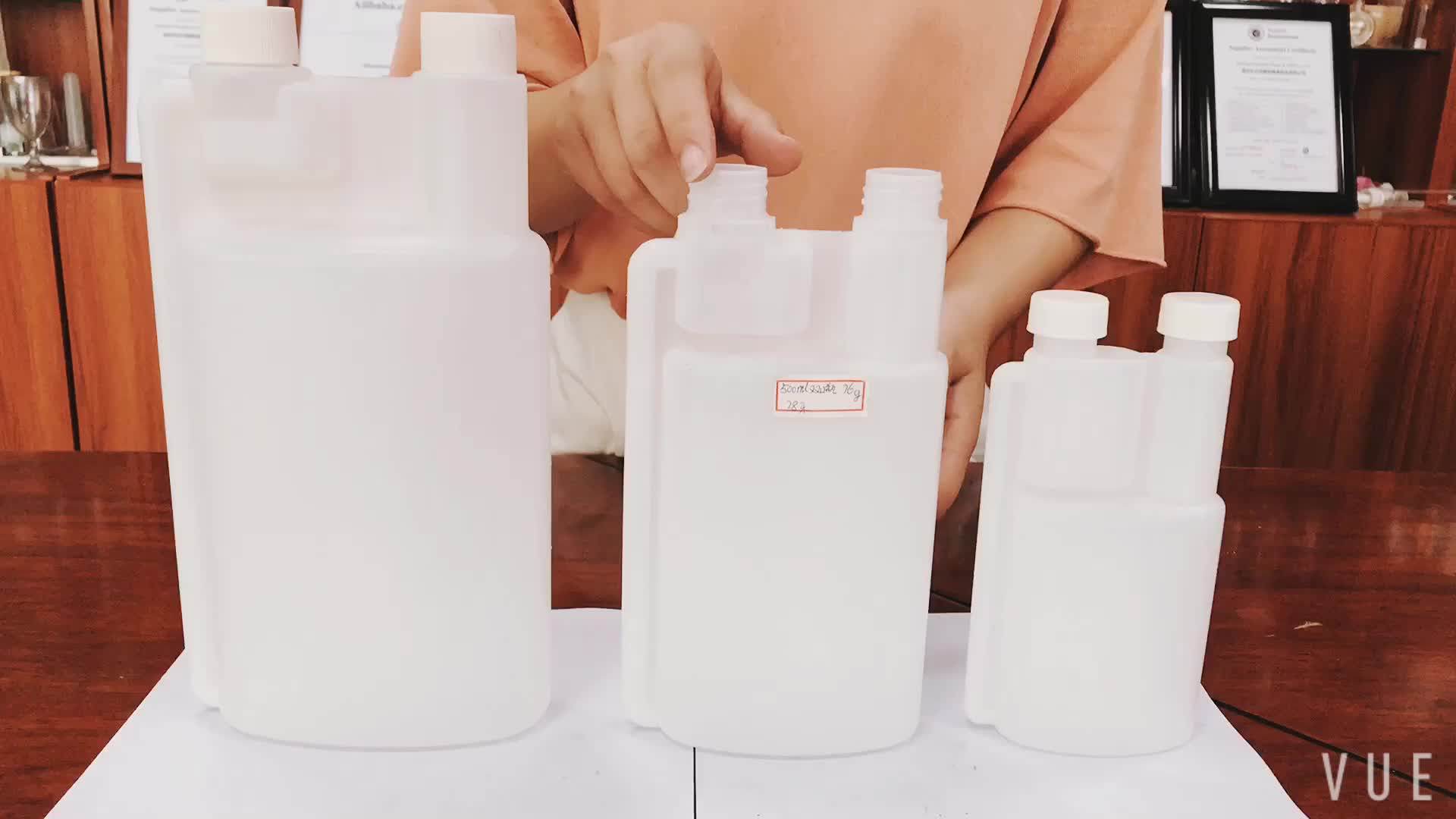 250ml 500ml 1000ml Plastic Measuring Twin Double Neck Dual Chamber Bottle Buy Dual Chamber